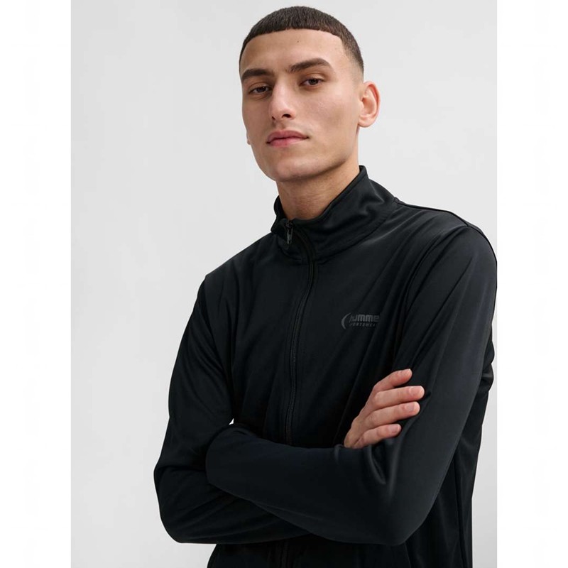 Hummel Felix Poly Tracksuit Sportbekleidung Herren Schwarz | 030062-193