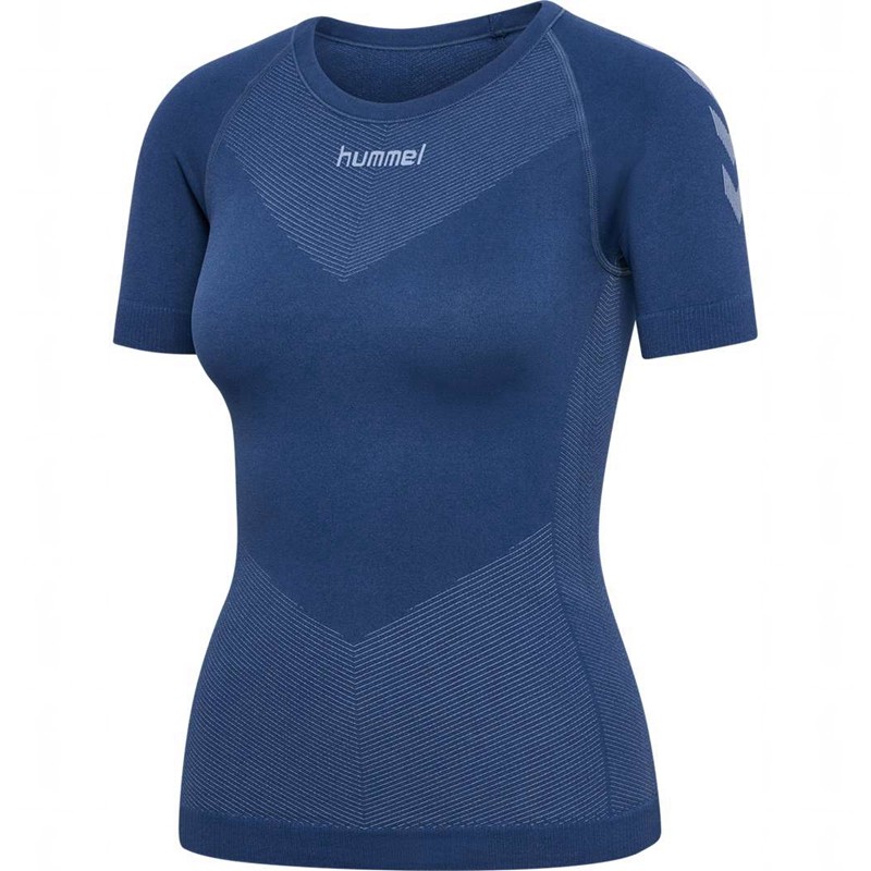 Hummel First Seamless Jersey S/S W T-shirts Damen bljue | 132574-066