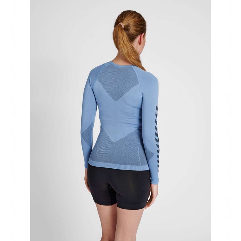 Hummel First Seamless L/S W Grundschicht Damen Blau | 312608-018
