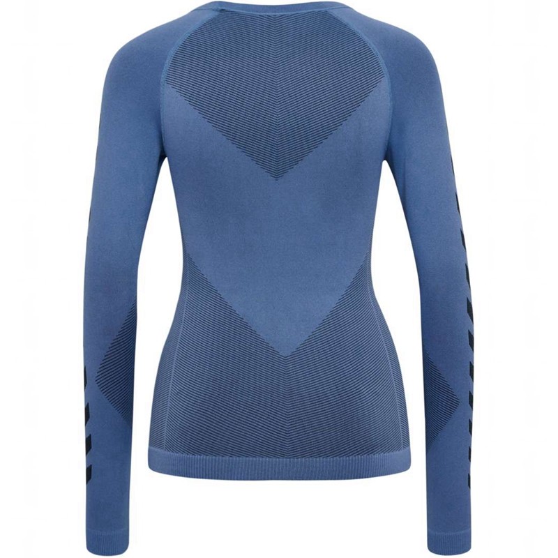 Hummel First Seamless L/S W Grundschicht Damen Blau | 312608-018