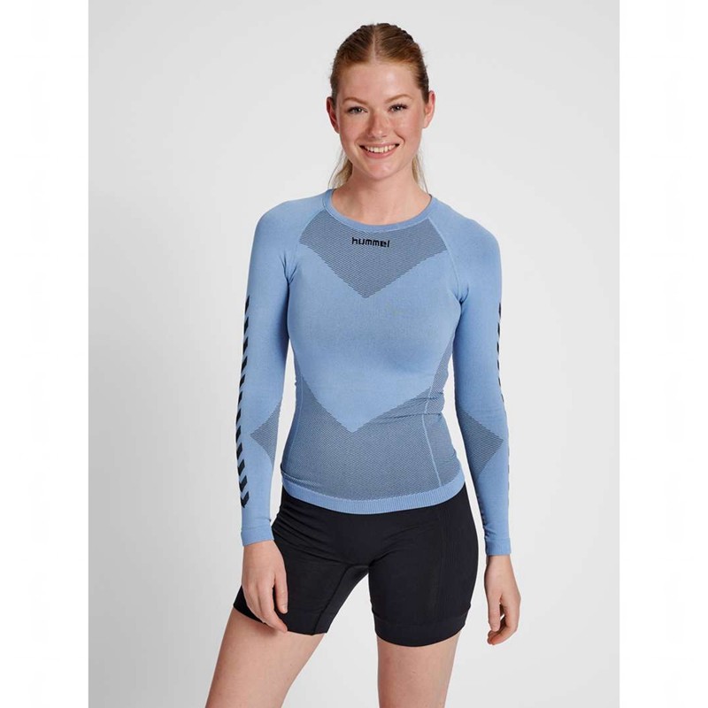 Hummel First Seamless L/S W Grundschicht Damen Blau | 312608-018