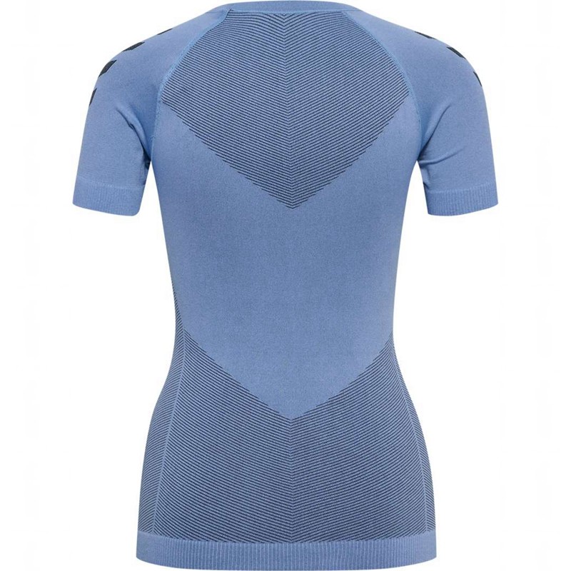 Hummel First Seamless S/S W Trikot Damen Blau | 063725-482