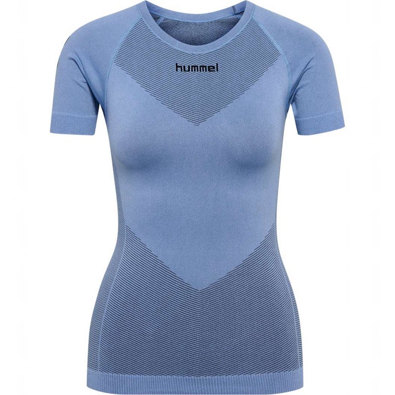Hummel First Seamless S/S W Trikot Damen Blau | 063725-482