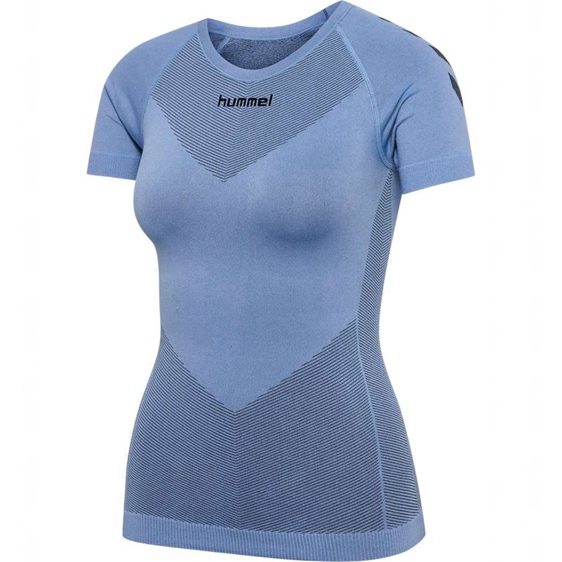 Hummel First Seamless S/S W Trikot Damen Blau | 063725-482