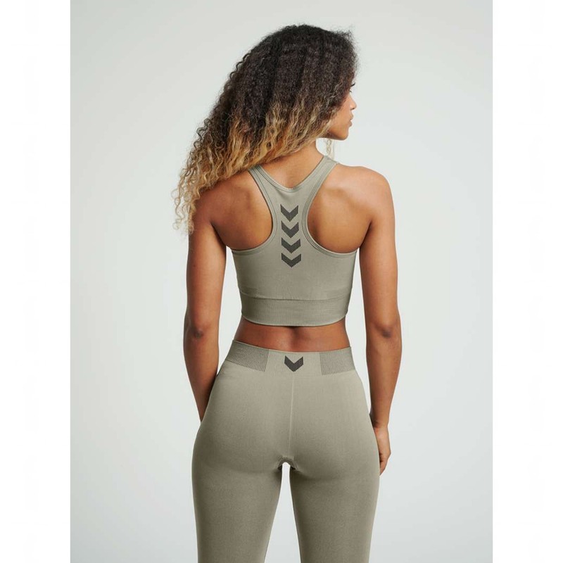 Hummel First Seamless Sport BH Damen Grau | 332823-062