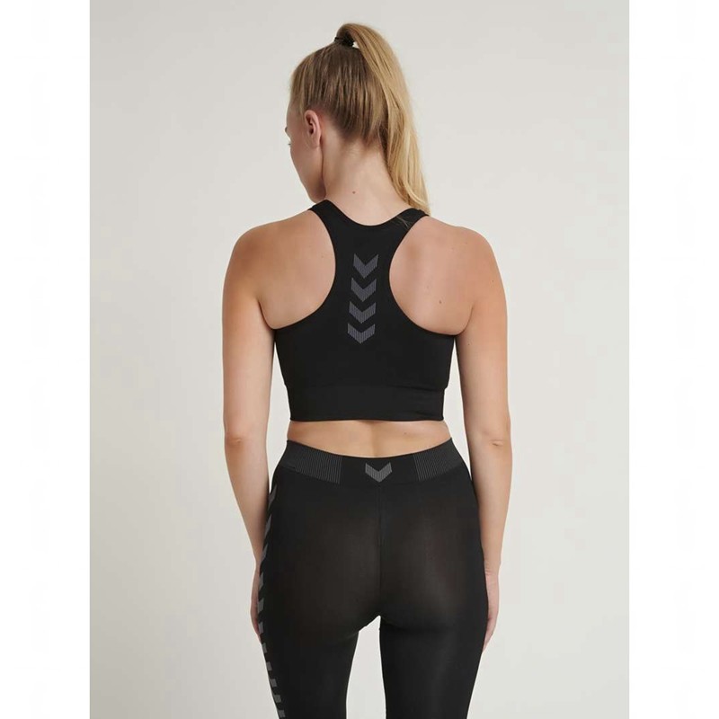 Hummel First Seamless Sport BH Damen Schwarz | 007178-052