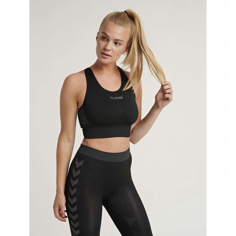 Hummel First Seamless Sport BH Damen Schwarz | 007178-052