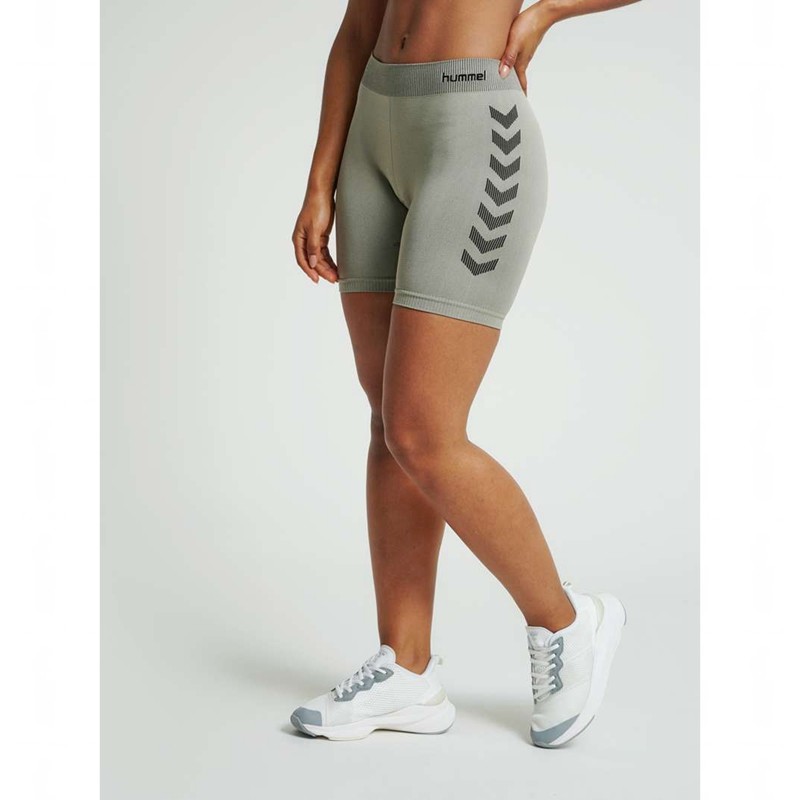 Hummel First Seamless Tr Sht Tigh W Hoodie Damen Grau | 514451-865