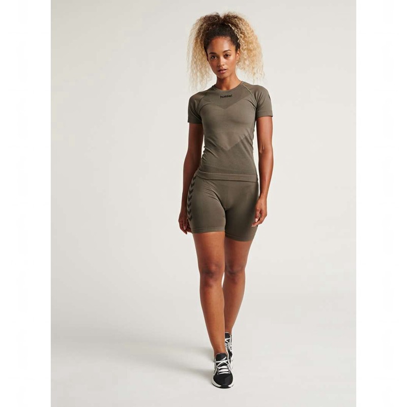 Hummel First Seamless Tr Sht Tigh W Jacken Damen Grün | 500514-040