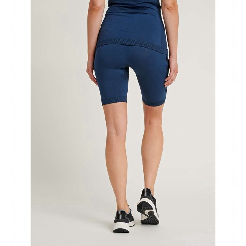 Hummel First Seamless Tr Sht Tigh W Kurze Hose Damen Navy | 332393-371
