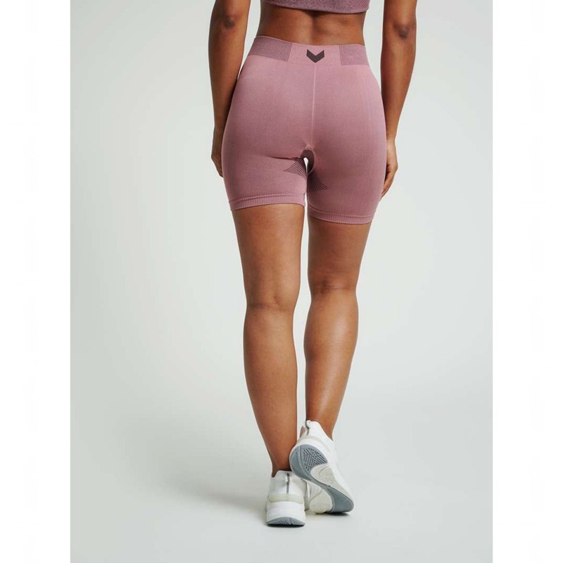 Hummel First Seamless Tr Sht Tigh W Kurze Hose Damen Rosa | 240231-180