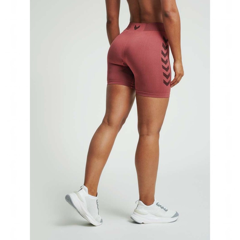Hummel First Seamless Tr Sht Tigh W Kurze Hose Damen Rot | 265057-070