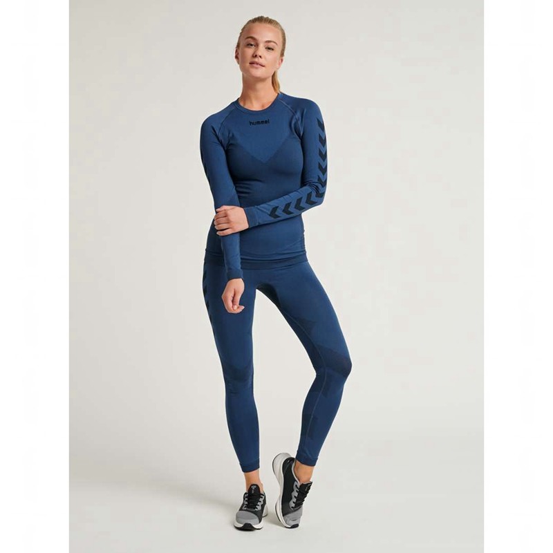 Hummel First Seamless Tr W Strumpfhose Damen Navy | 731583-507