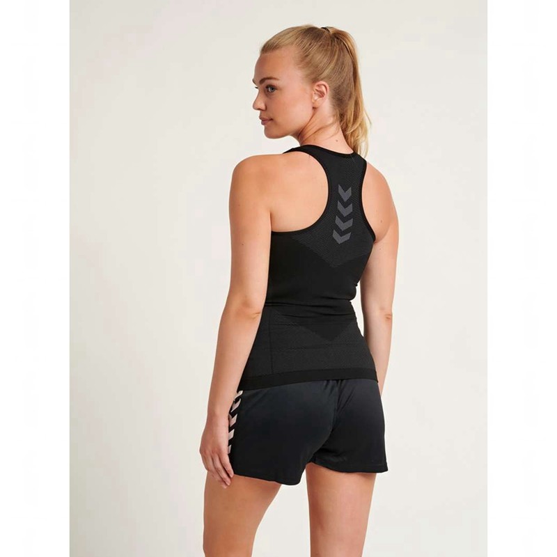 Hummel First Seamless W Tanktop Damen Schwarz | 175870-173