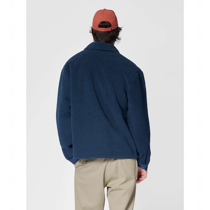 Hummel Fleece Overshirt Sportswear Eimer Hüte Herren Navy | 354934-623