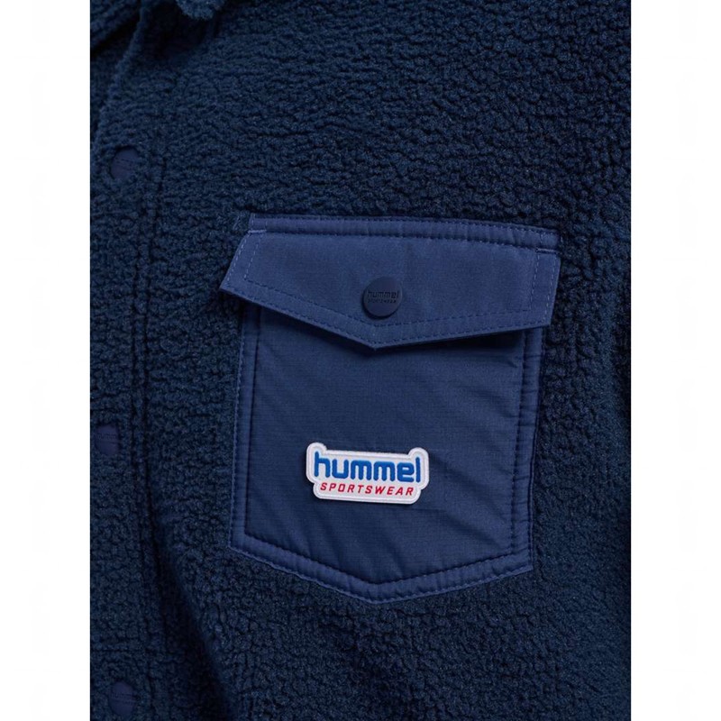 Hummel Fleece Overshirt Sportswear Eimer Hüte Herren Navy | 354934-623