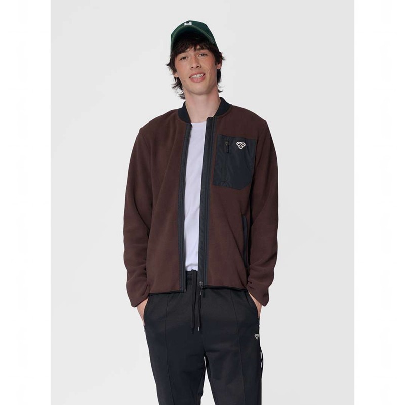 Hummel Fleece Zip Bee Jacken Herren Schokolade | 543715-117