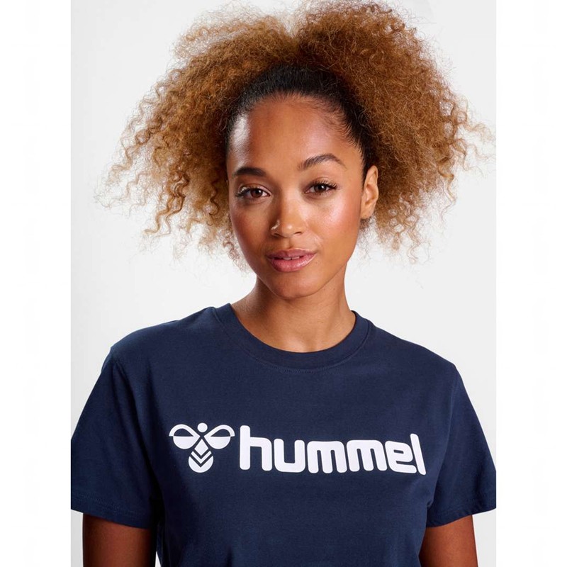 Hummel Go 2.0 Logo S/S T-shirts Damen Navy | 228877-887