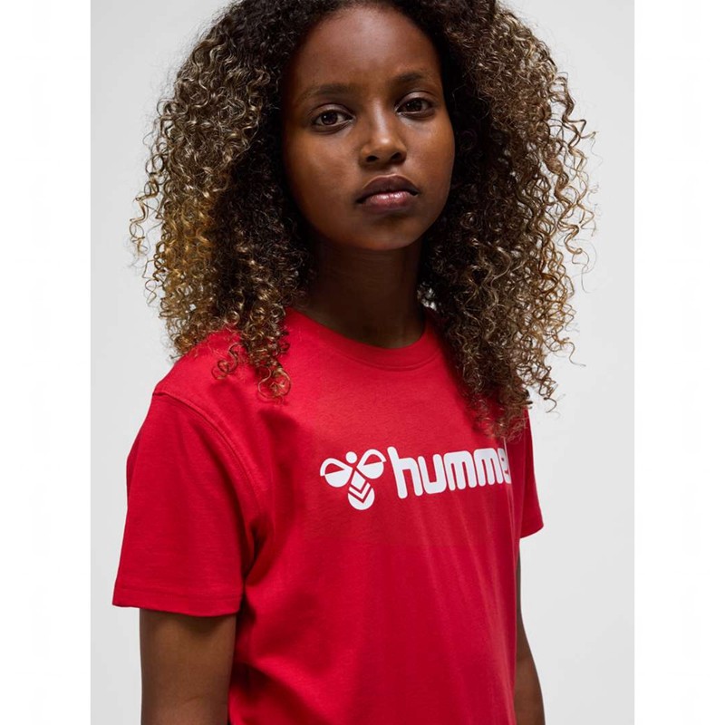 Hummel Go 2.0 Logo S/S T-shirts Kinder Rot | 090776-385