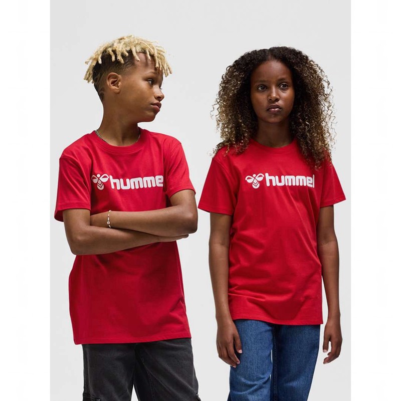 Hummel Go 2.0 Logo S/S T-shirts Kinder Rot | 090776-385