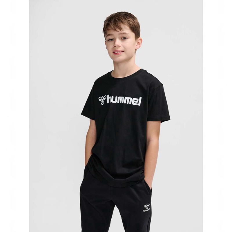 Hummel Go 2.0 Logo S/S T-shirts Kinder Schwarz | 252565-748