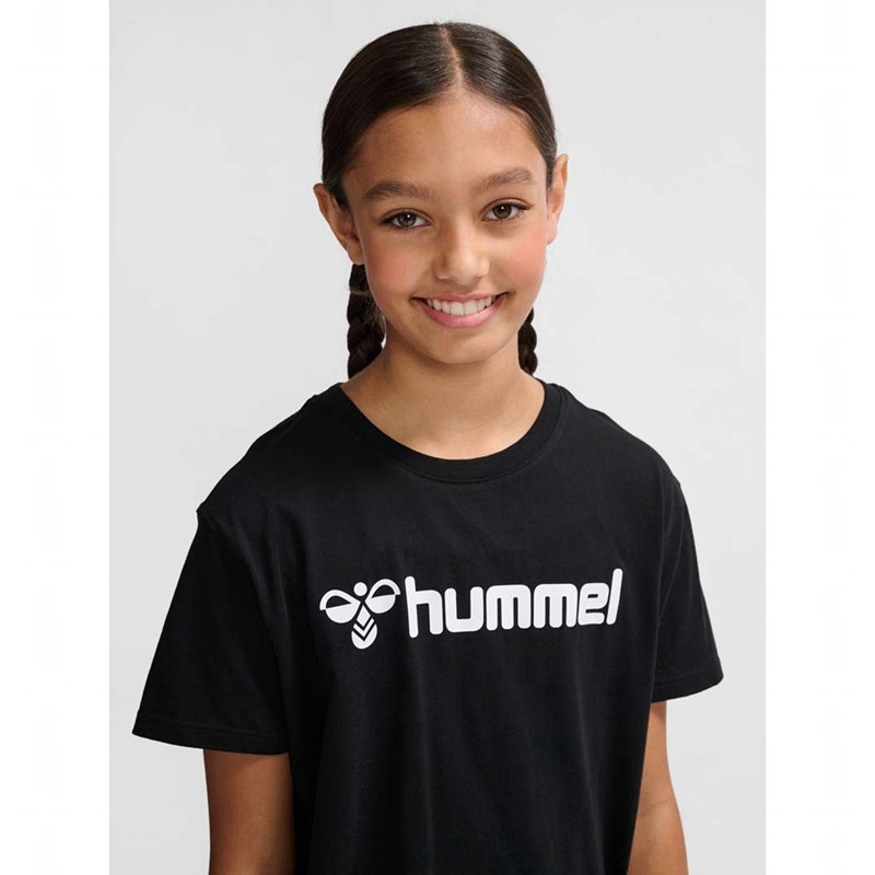 Hummel Go 2.0 Logo S/S T-shirts Kinder Schwarz | 252565-748