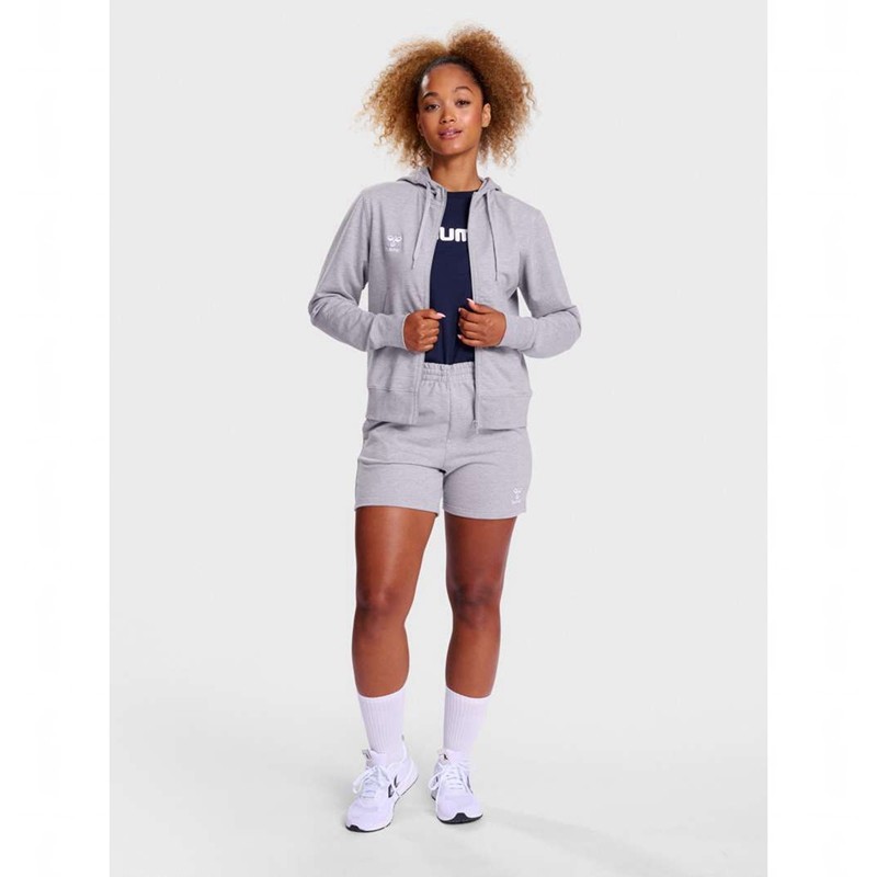 Hummel Go 2.0 Zip Hoodie Damen Grau | 984961-599