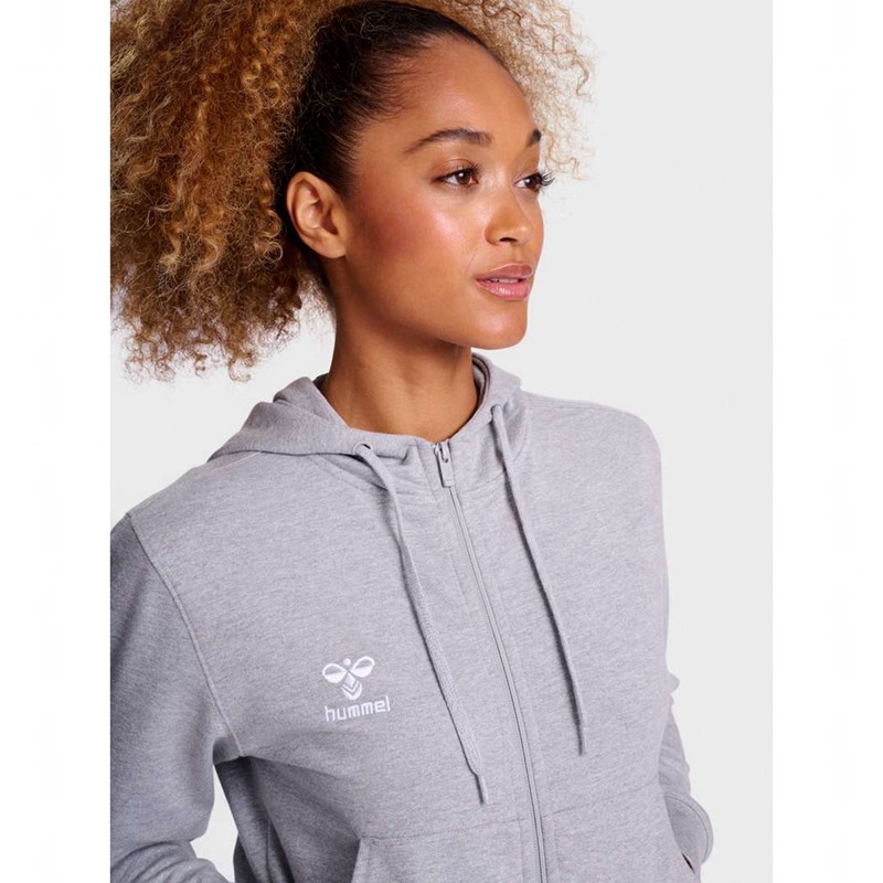 Hummel Go 2.0 Zip Hoodie Damen Grau | 984961-599