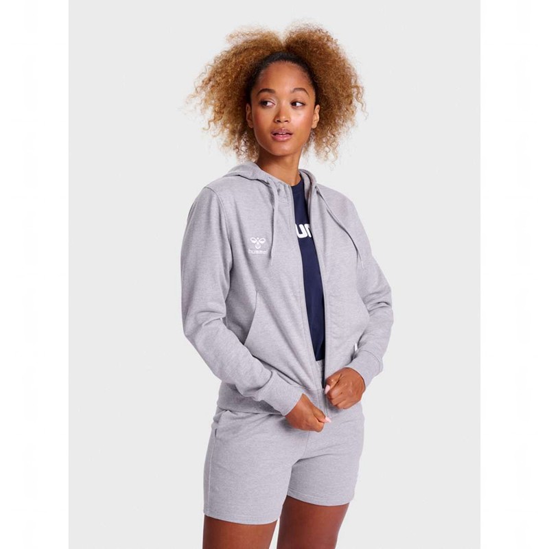 Hummel Go 2.0 Zip Hoodie Damen Grau | 984961-599
