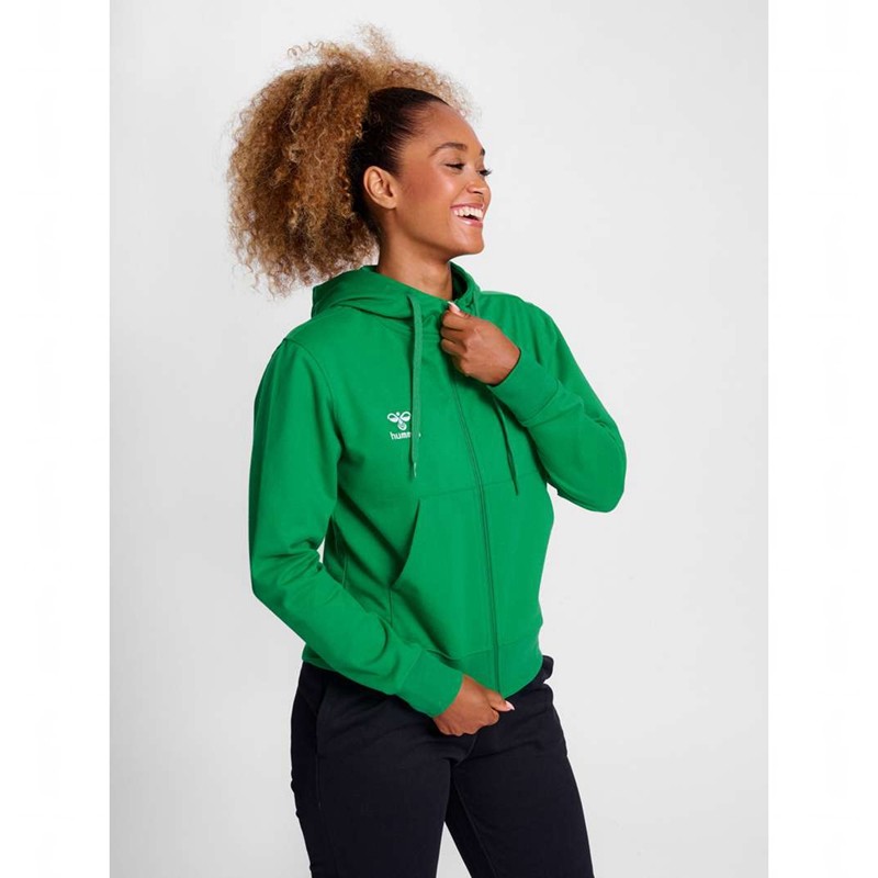 Hummel Go 2.0 Zip Hoodie Damen Grün | 246449-881