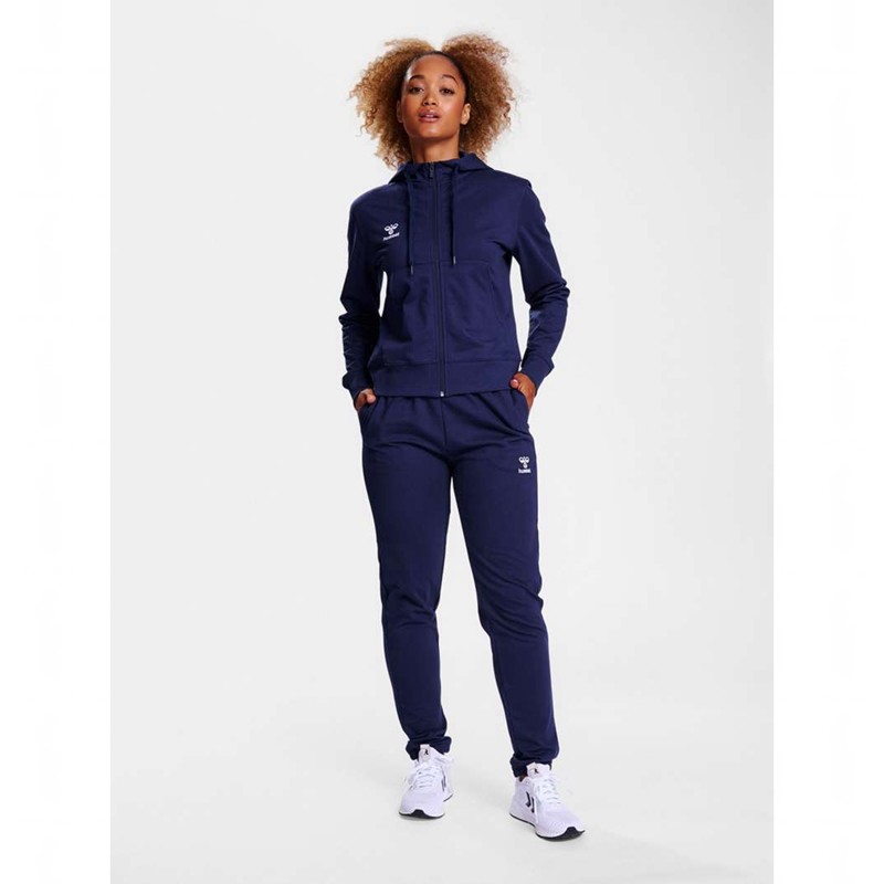 Hummel Go 2.0 Zip Hoodie Damen Navy | 894437-528