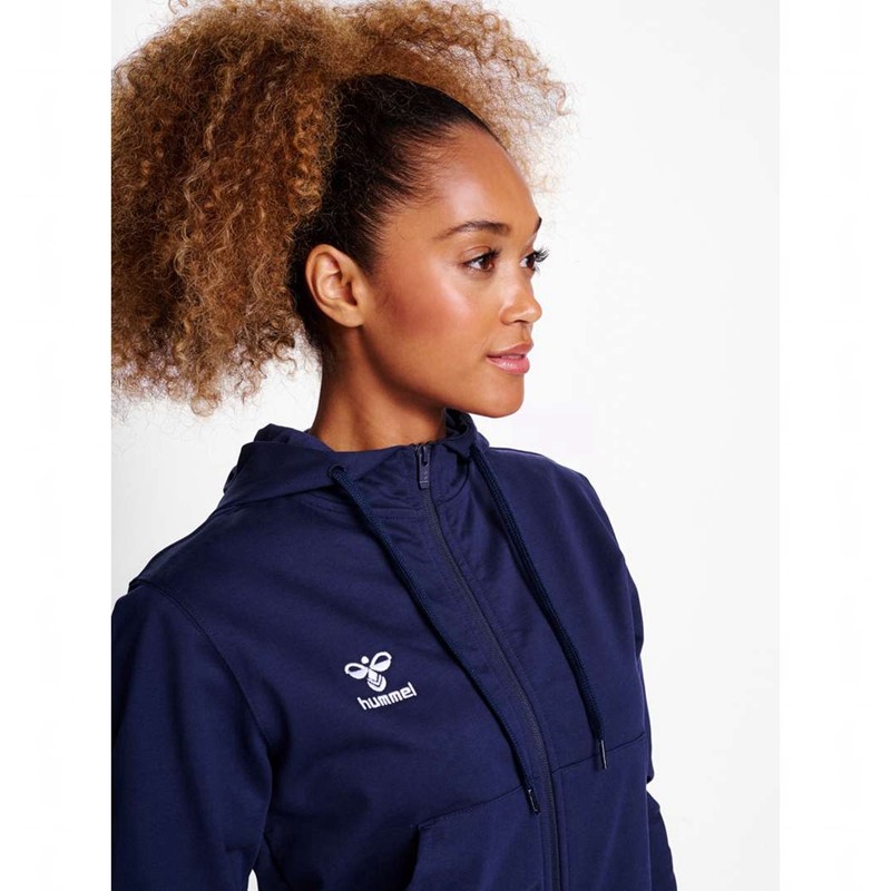 Hummel Go 2.0 Zip Hoodie Damen Navy | 894437-528