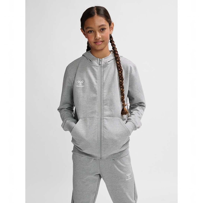 Hummel Go 2.0 Zip Hoodie Kinder Grau | 564498-056