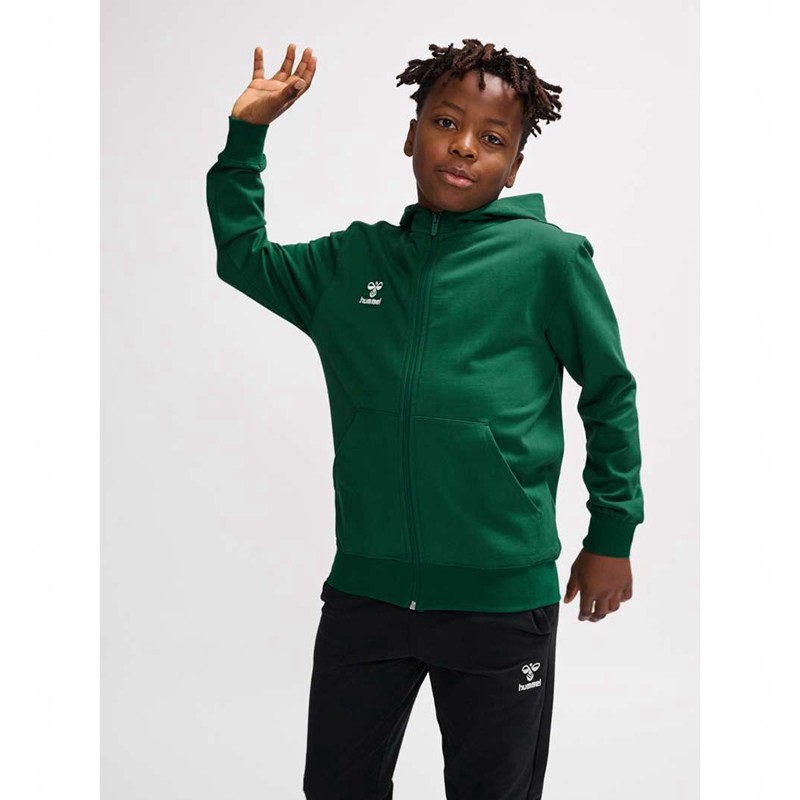 Hummel Go 2.0 Zip Hoodie Kinder Grün | 084350-293