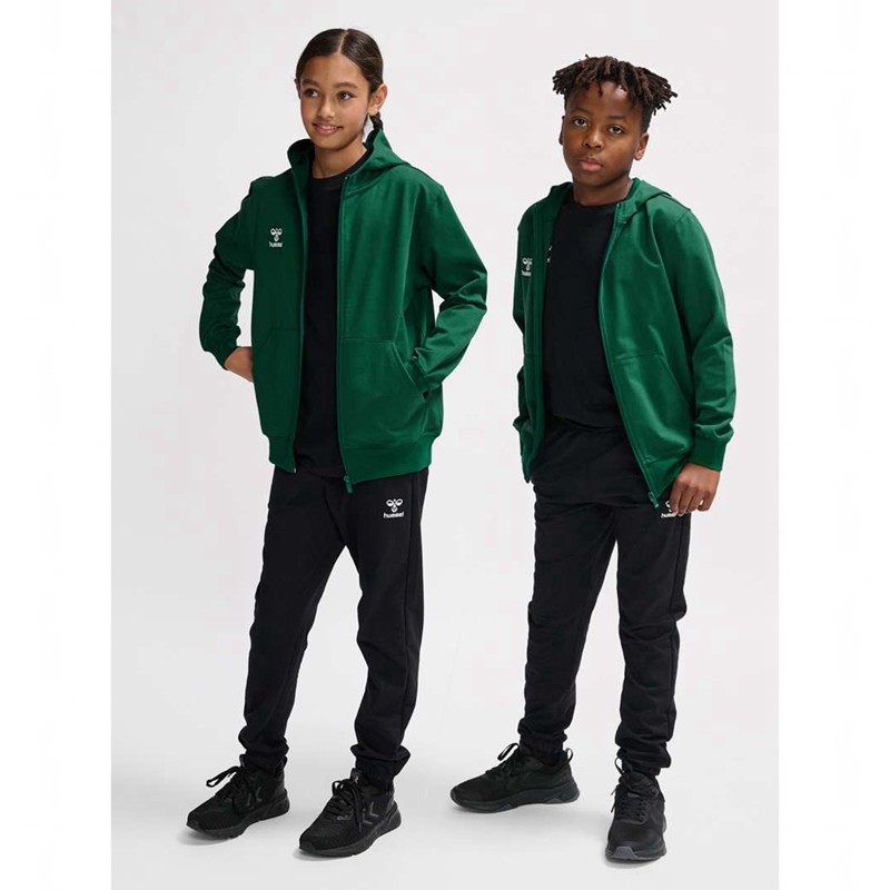 Hummel Go 2.0 Zip Hoodie Kinder Grün | 084350-293