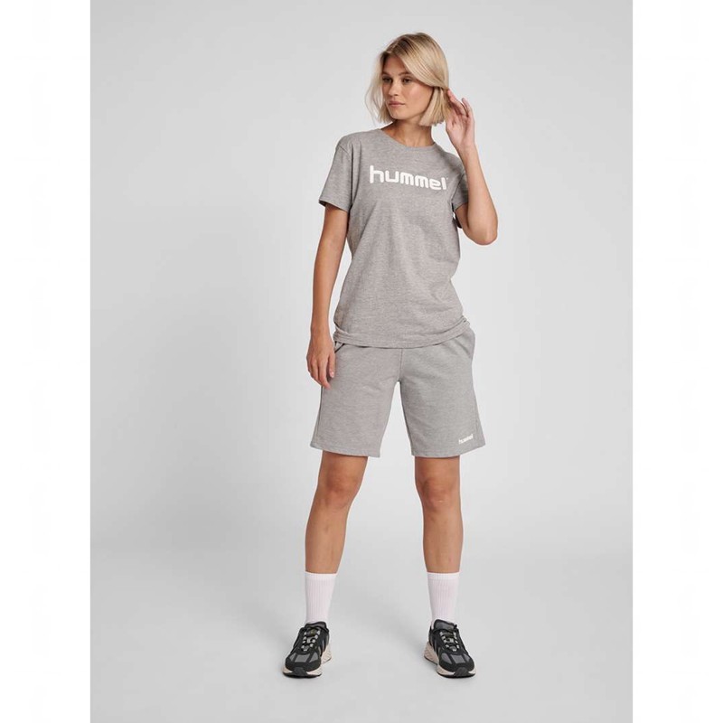 Hummel Go Cotton Bermuda Kurze Hose Damen Grau | 525154-185
