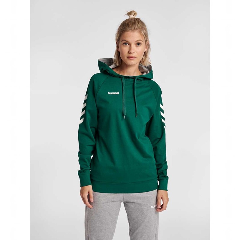 Hummel Go Cotton Hoodie Damen Grün | 342721-358