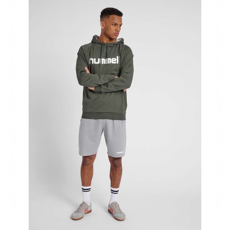 Hummel Go Cotton Logo Hoodie Herren Olivgrün | 501808-991