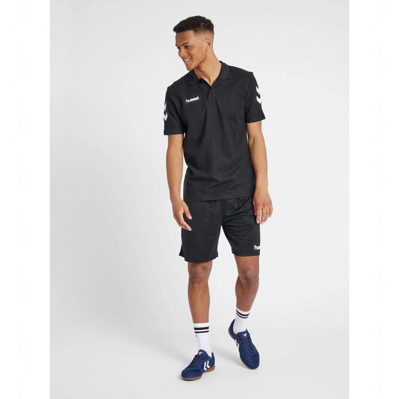 Hummel Go Cotton Polo Shirts Herren Schwarz | 079085-557