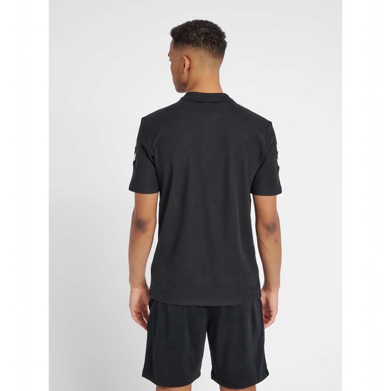 Hummel Go Cotton Polo Shirts Herren Schwarz | 079085-557