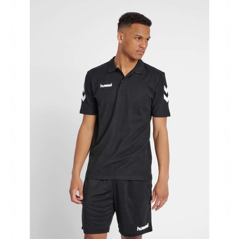 Hummel Go Cotton Polo Shirts Herren Schwarz | 079085-557