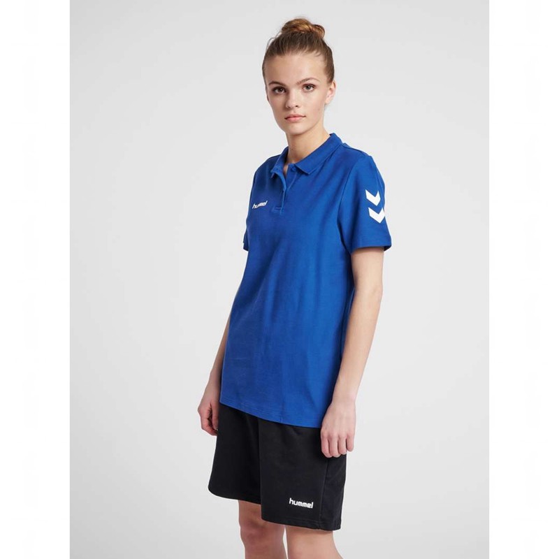Hummel Go Cotton Polo T-shirts Damen Blau | 954744-326