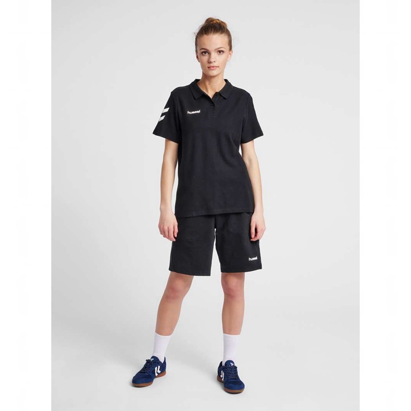 Hummel Go Cotton Polo T-shirts Damen Schwarz | 703226-416
