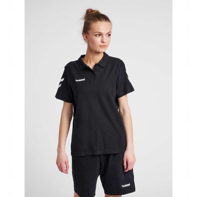 Hummel Go Cotton Polo T-shirts Damen Schwarz | 703226-416