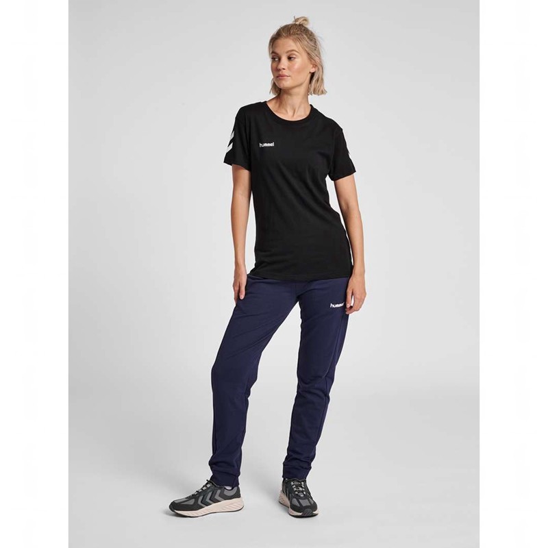 Hummel Go Cotton S/S Hoodie Damen Schwarz | 063359-885