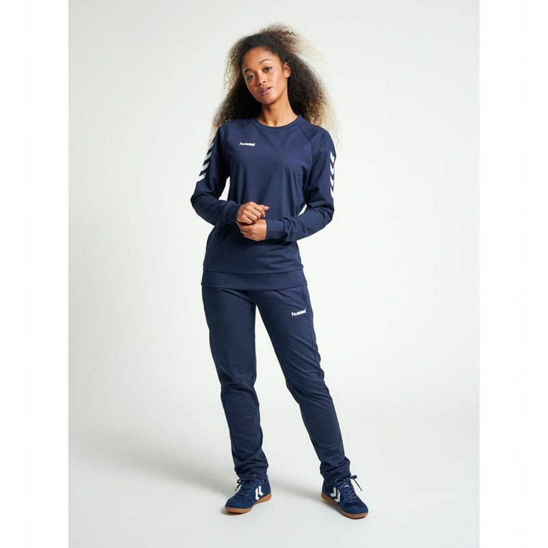 Hummel Go Cotton Sweatshirts Damen Navy | 210816-489