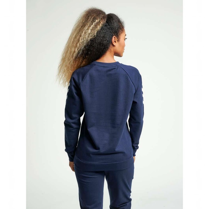 Hummel Go Cotton Sweatshirts Damen Navy | 210816-489