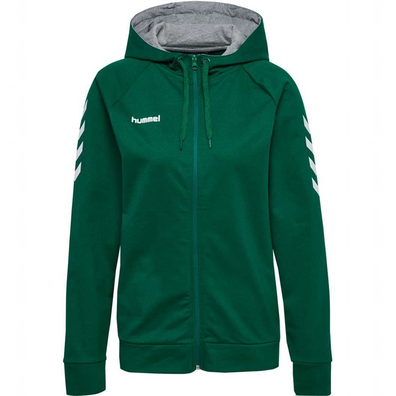 Hummel Go Cotton Zip Hoodie Damen Grün | 816908-583