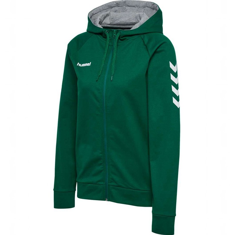 Hummel Go Cotton Zip Hoodie Damen Grün | 816908-583