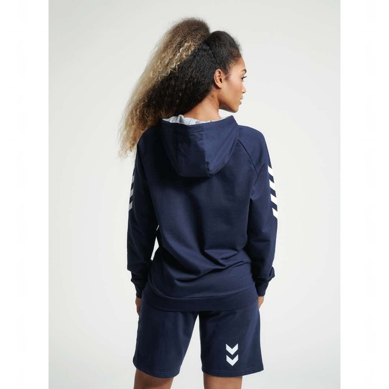 Hummel Go Cotton Zip Hoodie Damen Navy | 137902-376
